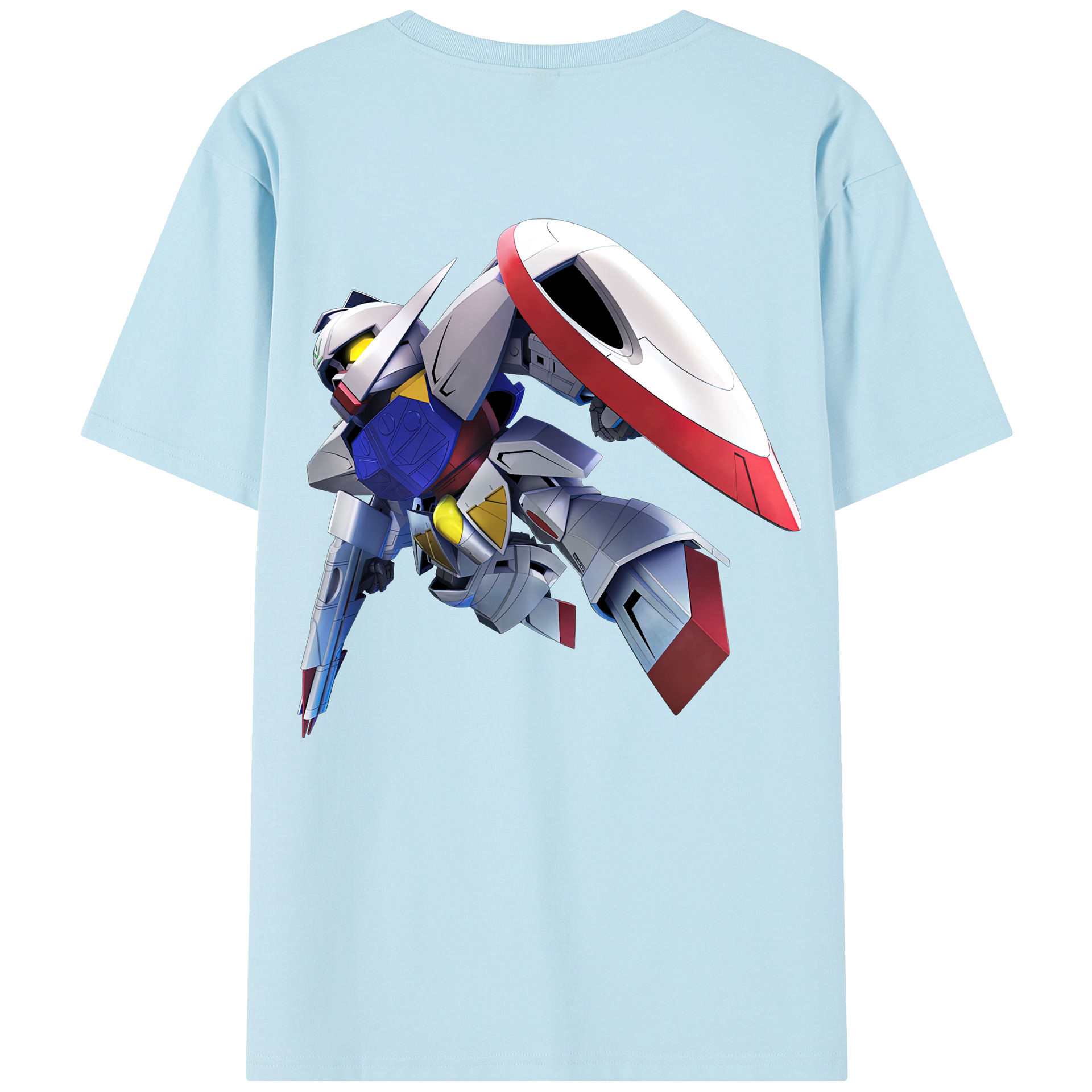 （画像用） 機動戦士ガンダム Mobile Suit Gundam 綿100％半袖Tシャツ（背面プリント）